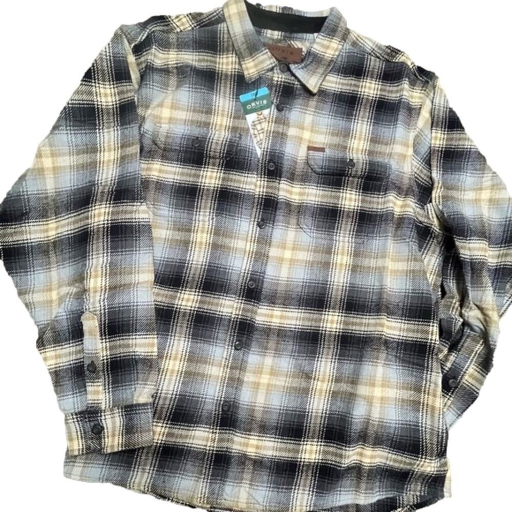 Orvis Men's Flannel Shirt Men’s Pockets Size 3XL NWT